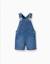 Salopette courte en jean avec poches Bleu 1 - vertbaudet enfant 