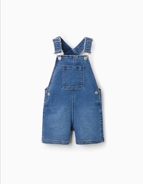 Bébé-Salopette, combinaison-Salopette courte en jean avec poches
