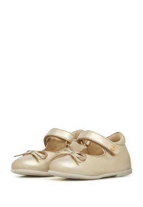 Ballerines en cuir laminé ballet Or-+Rose- 5 - vertbaudet enfant 