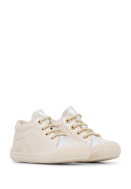 Chaussures en suède cocoon Blanc-argenté- 2 - vertbaudet enfant 