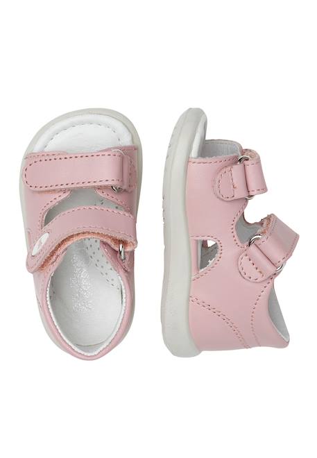 Sandales ouvertes à scratch new river Blanc-+Rose- 9 - vertbaudet enfant 