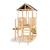Maisonnette bois fsc toboggan cuisine bac sable panorama 550 Naturel 2 - vertbaudet enfant 