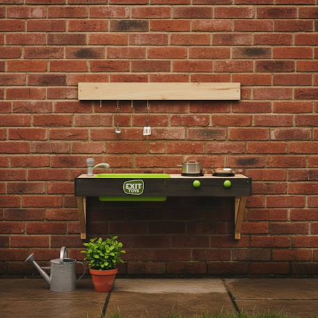 Cuisine d'extérieur en bois fsc avec robinet yummy 50 Naturel 3 - vertbaudet enfant 