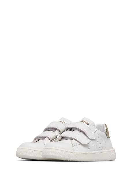 Baskets en cuir hasselt 2 vl. Blanc-platine- 5 - vertbaudet enfant 