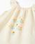 Blouse en coton et lin avec fleurs Beige clair 3 - vertbaudet enfant 