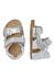 Sandales en cuir lamé avec boucle et scratch bea Argent-+Platine- 4 - vertbaudet enfant 