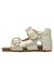 Sandales en cuir lamé avec boucle et scratch bea Argent-+Platine- 8 - vertbaudet enfant 