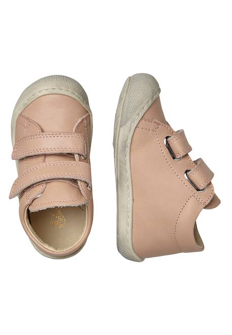 Chaussures en cuir cocoon vl Blanc-rose-+Rose-gris- 9 - vertbaudet enfant 