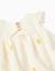 Robe en coton et lin avec fleurs Beige clair 3 - vertbaudet enfant 