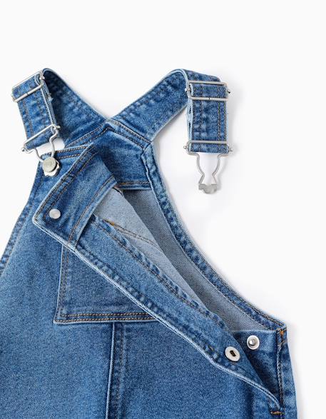 Salopette courte en jean avec poches Bleu 3 - vertbaudet enfant 