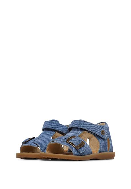 Sandales en suède quarzo Bleu-+Gris- 5 - vertbaudet enfant 