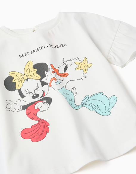 T-shirt en coton avec imprimé minnie et daisy Blanc 3 - vertbaudet enfant 