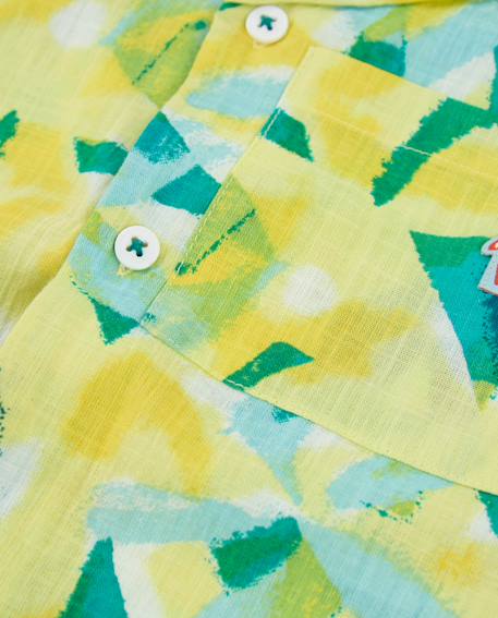Chemise garçon à motif abstrait Jaune 5 - vertbaudet enfant 