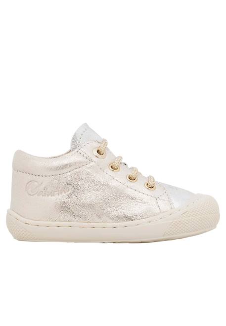 Chaussures en suède cocoon Blanc-argenté- 1 - vertbaudet enfant 