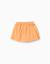 Jupe-short en coton avec nœud décoratif Jaune foncé 1 - vertbaudet enfant 