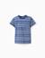 T-shirt en coton à rayures et poche poitrine Bleu foncé 1 - vertbaudet enfant 