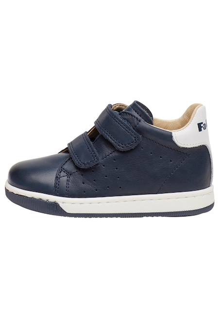Baskets en nappa à scratch adam vl Blanc-+Gris tourterelle-+Marine- 13 - vertbaudet enfant 
