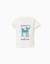 T-shirt en coton avec imprimé éléphant Beige clair 2 - vertbaudet enfant 
