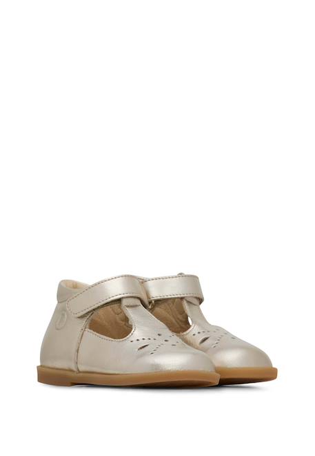 Ballerines en cuir vernis maluku Platine- 2 - vertbaudet enfant 