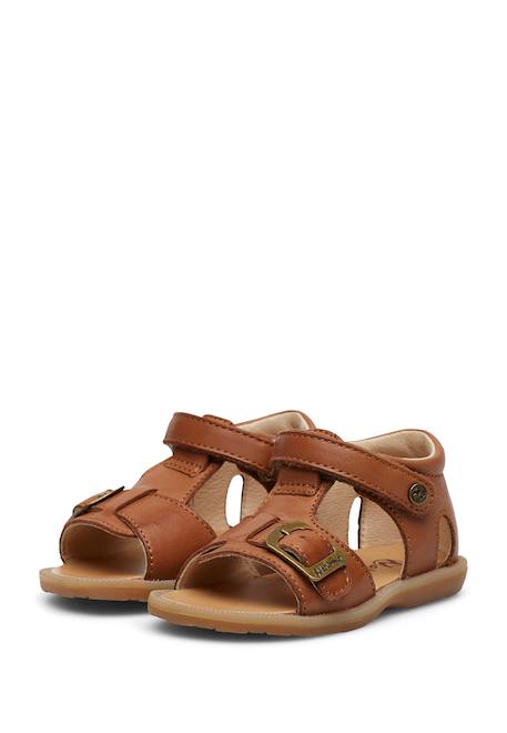 Sandales en cuir à scratch quarzo Marine-+Marron- 10 - vertbaudet enfant 