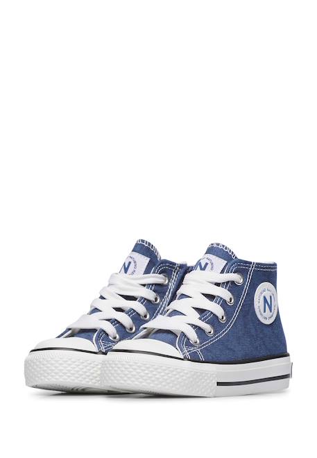 Baskets à la cheville en tissu ylfas. Blanc-+Kaki-+Marine- 15 - vertbaudet enfant 