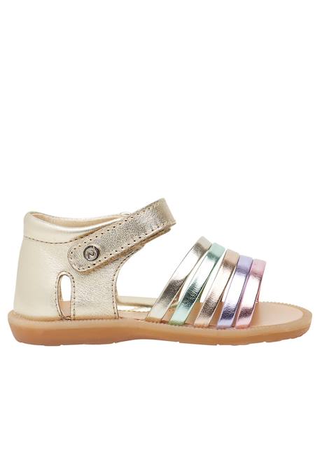 Sandales en cuir rubino Rose-+Rose-platine- 6 - vertbaudet enfant 