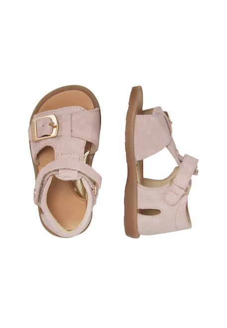 Sandales en suède quarzo Rose poudré- 4 - vertbaudet enfant 
