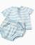 Haut et short en maille à rayures Blanc 4 - vertbaudet enfant 