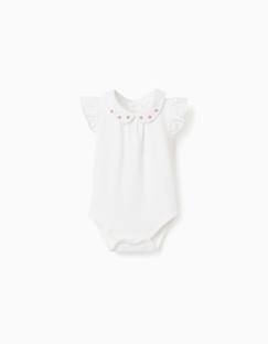 Bébé-Body-Body à manches courtes avec col brodé