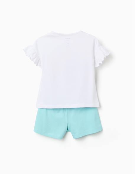 Pyjama à manches courtes en coton avec imprimé hello kitty Blanc 2 - vertbaudet enfant 