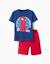 Ensemble t-shirt et short en coton avec imprimé spider-man Rouge 1 - vertbaudet enfant 