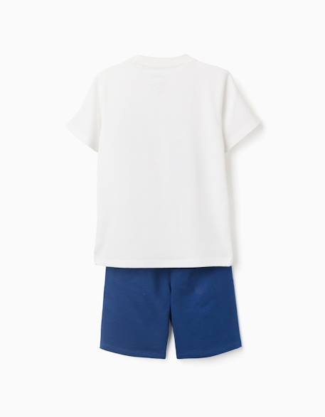 Ensemble t-shirt et short en coton avec imprimé spider-man Bleu foncé 2 - vertbaudet enfant 