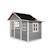 Maisonnette en bois fsc modulable loft 150 Gris+Rouge 3 - vertbaudet enfant 