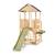Maisonnette bois fsc toboggan cuisine bac sable panorama 550 Naturel 1 - vertbaudet enfant 