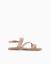 Sandales en cuir avec bride tressée et rembourrage Beige 1 - vertbaudet enfant 
