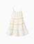 Robe sans manches en coton avec volants Beige clair 1 - vertbaudet enfant 