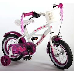Jouet-Jeux de plein air-Vélo enfant heart cruiser 12 pouces blanc violet