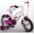 Vélo enfant heart cruiser 12 pouces blanc violet Violet et blanc 1 - vertbaudet enfant 