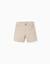 Short midi en sergé avec cinq poches Beige clair+Bleu foncé 1 - vertbaudet enfant 