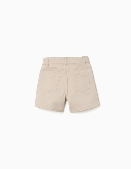 Short midi en sergé avec cinq poches Beige clair+Bleu foncé 2 - vertbaudet enfant 