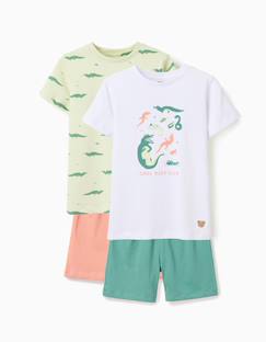 Lot de 2 pyjamas courts en coton avec imprimé alligator  - vertbaudet enfant