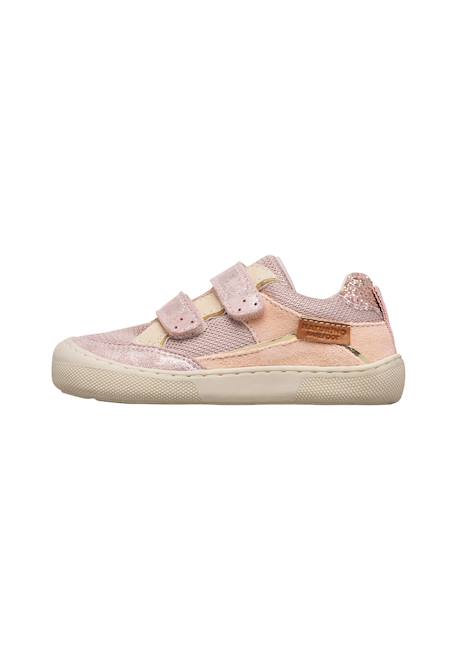 Chaussures barefoot en cuir et tissu kesy vl Rose-beige- 3 - vertbaudet enfant 