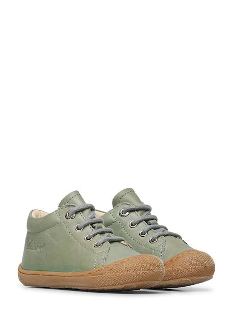 Chaussures premiers pas en cuir cocoon Bleu clair-+Bleu foncé-+Gris-+Jaune-+Sage- 23 - vertbaudet enfant 