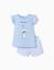 Pyjama en coton à manches courtes avec imprimé stitch Bleu clair 1 - vertbaudet enfant 