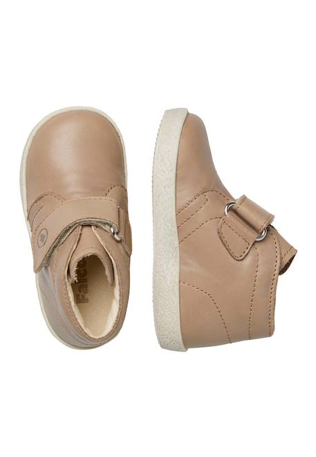 Chaussures en nappa à scratch conte vl Gris tourterelle- 4 - vertbaudet enfant 
