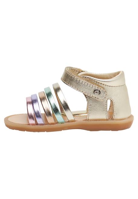 Sandales en cuir rubino Rose-+Rose-platine- 8 - vertbaudet enfant 