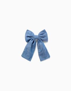 Barrette à cheveux avec nœud en jean  - vertbaudet enfant