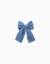 Barrette à cheveux avec nœud en jean Bleu 1 - vertbaudet enfant 