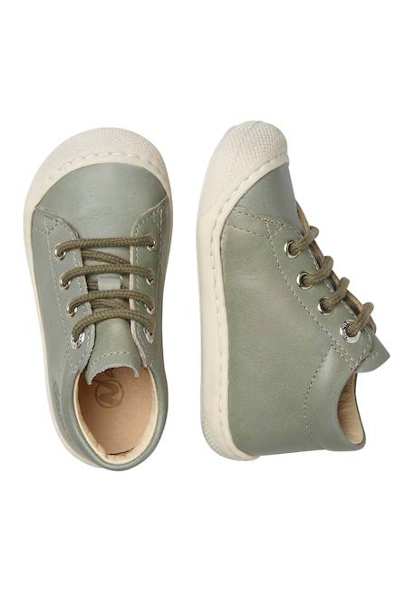 Chaussures en cuir cocoon Bleu-+Cognac-+Gris tourterelle-+Marine-+Vert foncé- 24 - vertbaudet enfant 