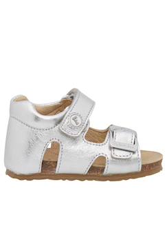 Chaussures-Sandales en cuir lamé avec boucle et scratch bea